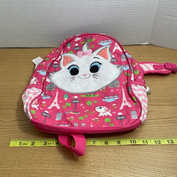 Disney The Aristocats Marie Backpack Purse Genuine Disney Kitty Cat Pink White - Picture 9 of 10
